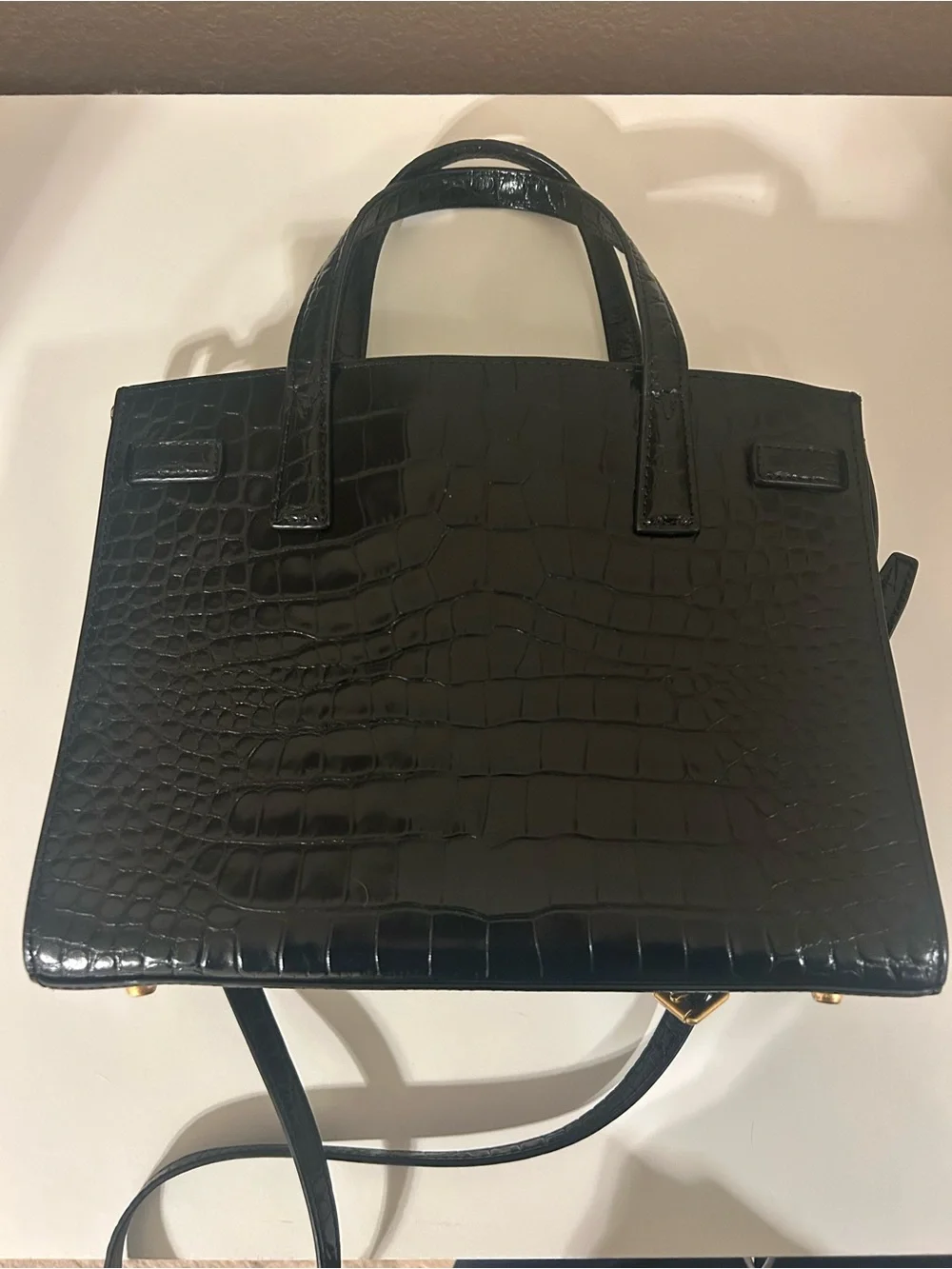 Tory Burch structured croc